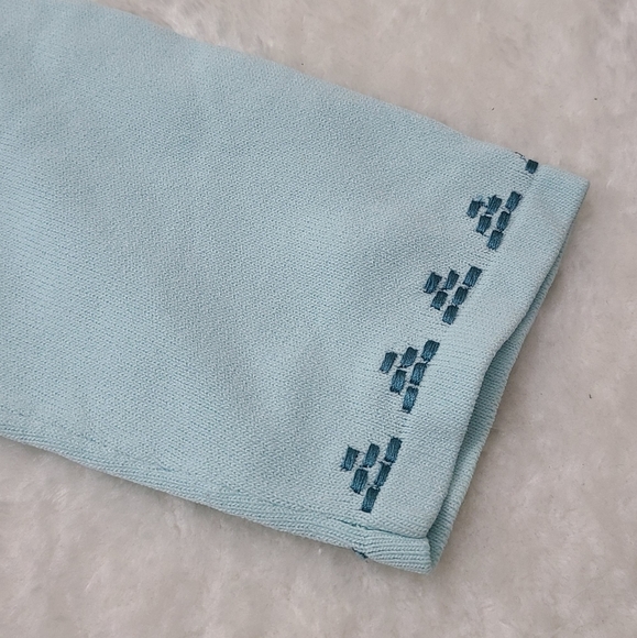 Mat Collection vintage pastel button-down 3/4 sleeve cardigan, sz L (PTP 16.5") - Picture 4 of 8